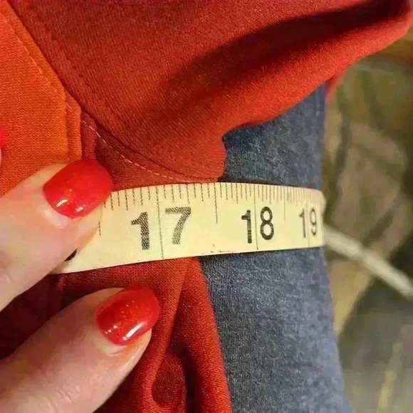 North Face Womens Flight Series Jacket Orange & Maroon SP Zip Front Thumbholes - Picture 11 of 13